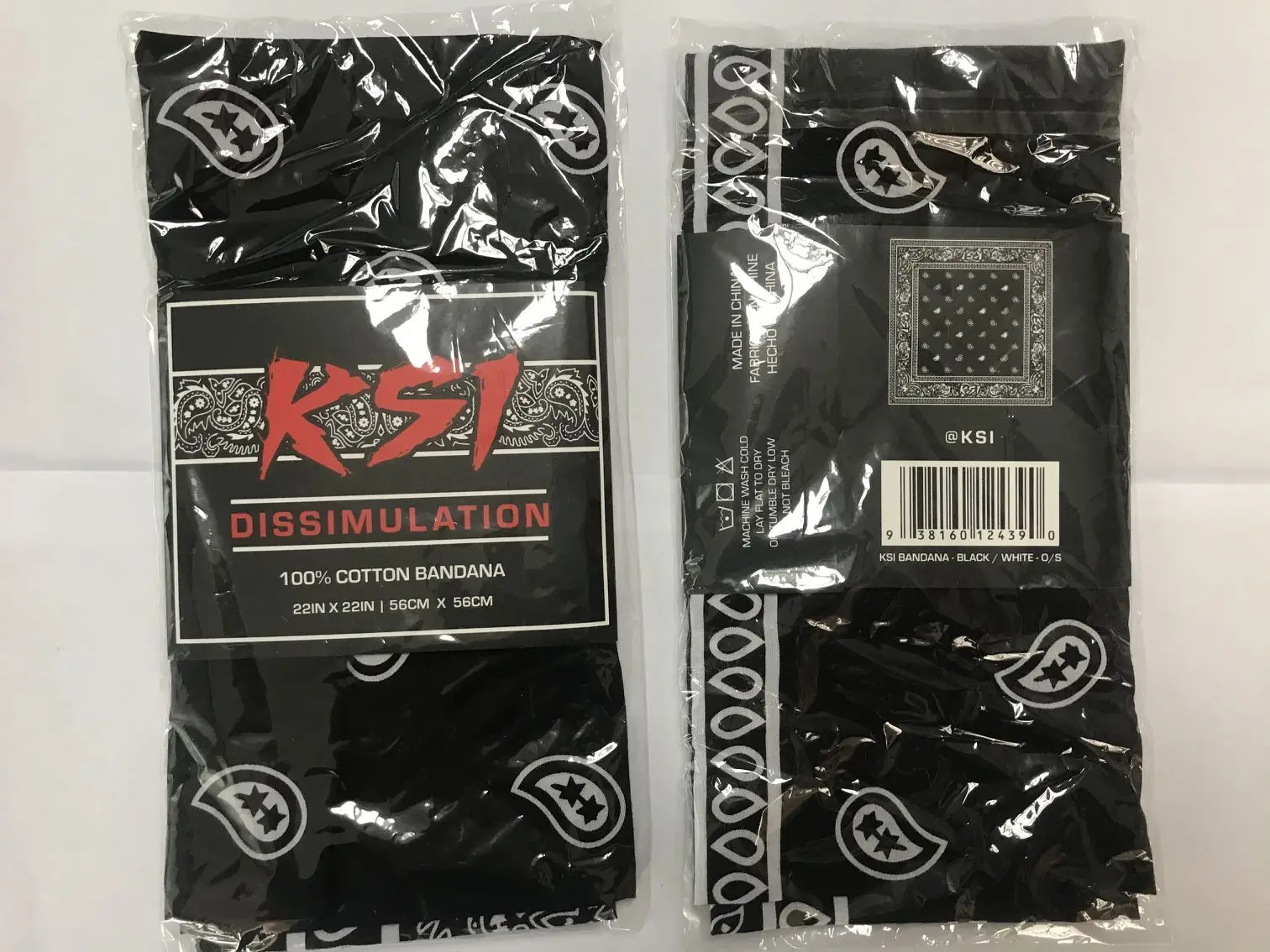 Paisley design with customized logo print cotton square bandana