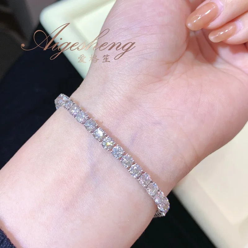 Aigesheng Luxury Designer Bracelet Charms For Jewelry Making 18K Real Gold Natural Diamond Women Jewelry