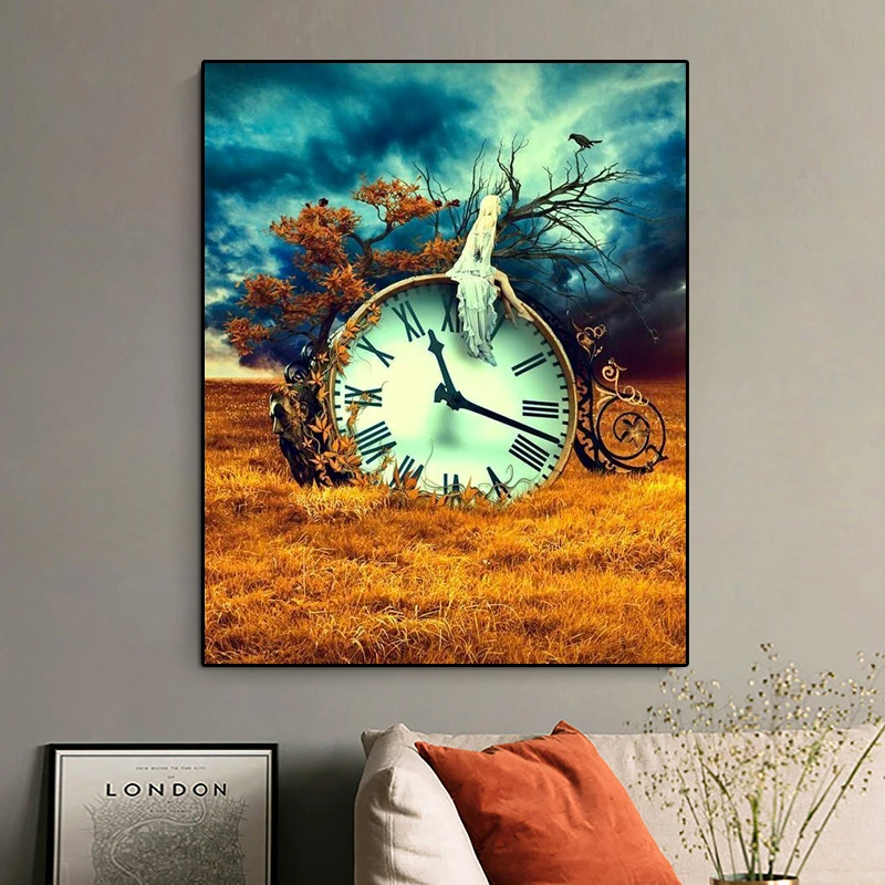 Diy Paint по номерам Kit и ангел под для росписи деревьев The For Clock Of Life