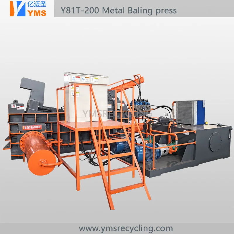 China Factory Sales Y81 Fully Automatic Horizontal Waste Scrap Metal Baler With Remote Control