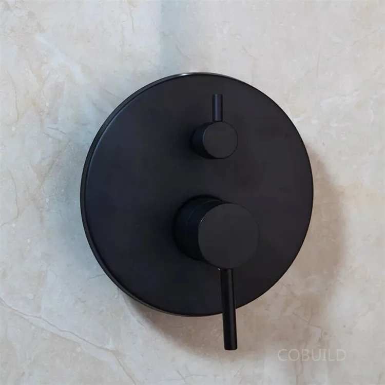 10 Inch Ceiling Mounted Shower Set Wall Mounted Hot and Cold Water Black Shower Mixer