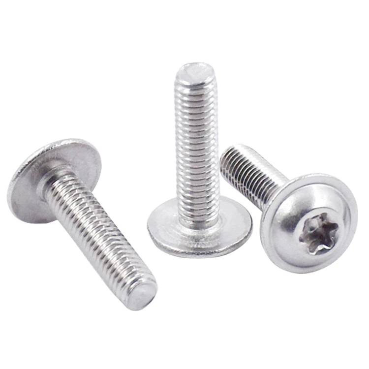 M2.5 M3 M4 M5 M6 M8 ISO7380.2 Stainless Steel 304 Machine Torx Flange Button Head Screws