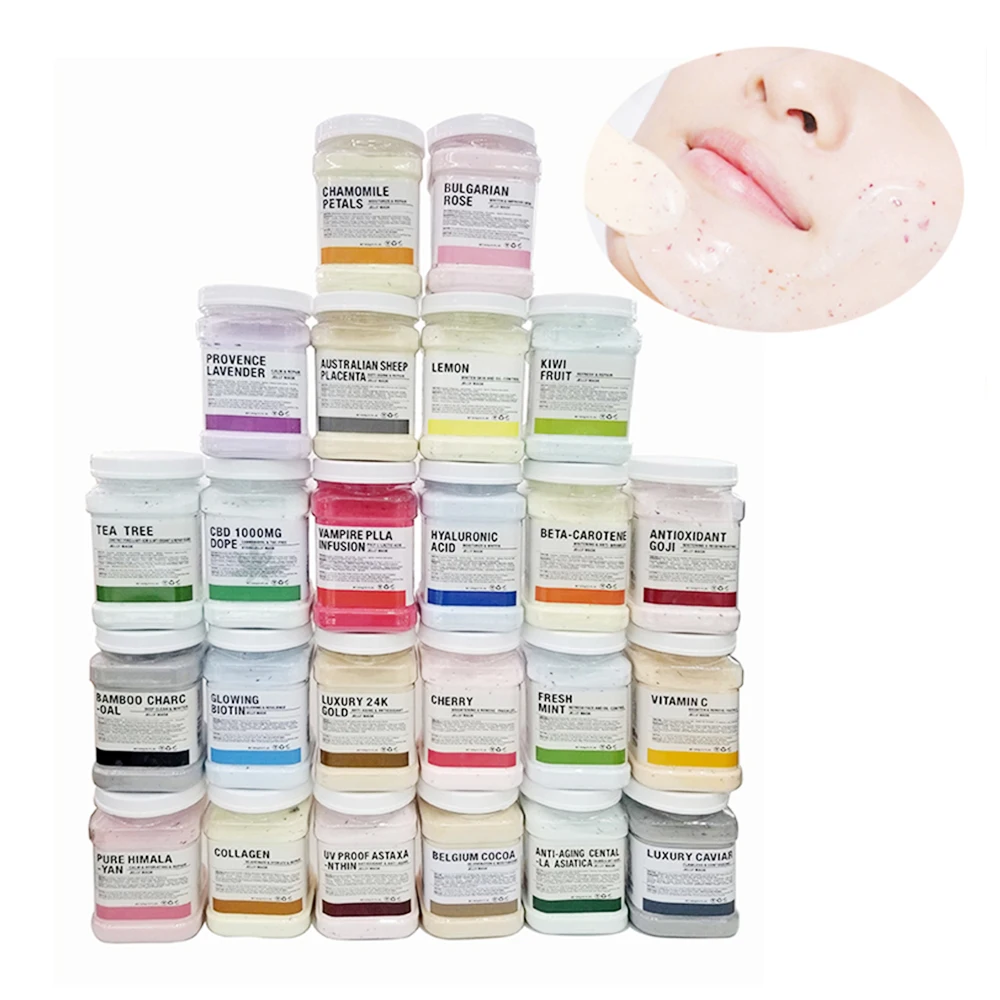 Hot Selling  650g Diy Spa Facial Jelly Mask Rose Fruit Mask Powder Rubber Mask Powder Jelly Face Maskss Beauty