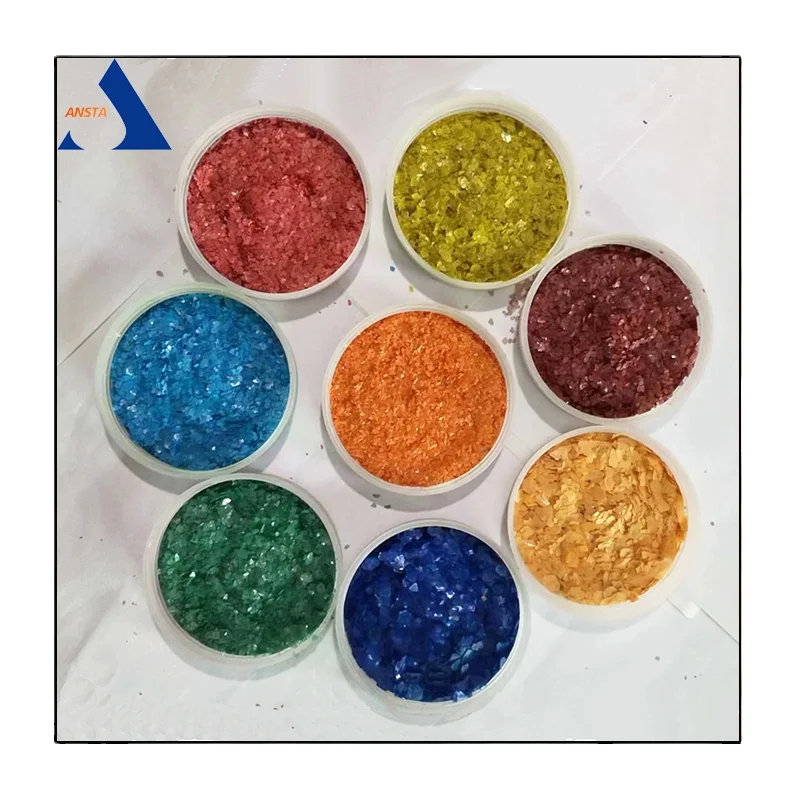 Dyed Mica Flakes Manufacturer Supply Color Mica Flakes Color Epoxy Flakes 52 Colors