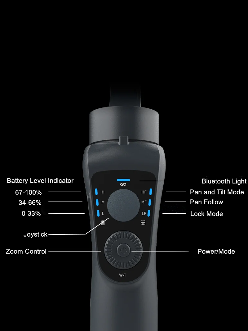 2021 Factory Price OEM steadicam 3-Axis tripod handheld Smartphone 3 axis Gimbal Stabilizer