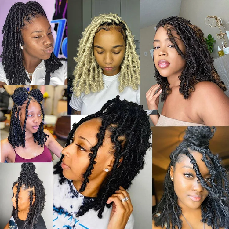  Wholesale Butterfly Locs Hair Crotchet Spring Twisted Pre Looped Goddess