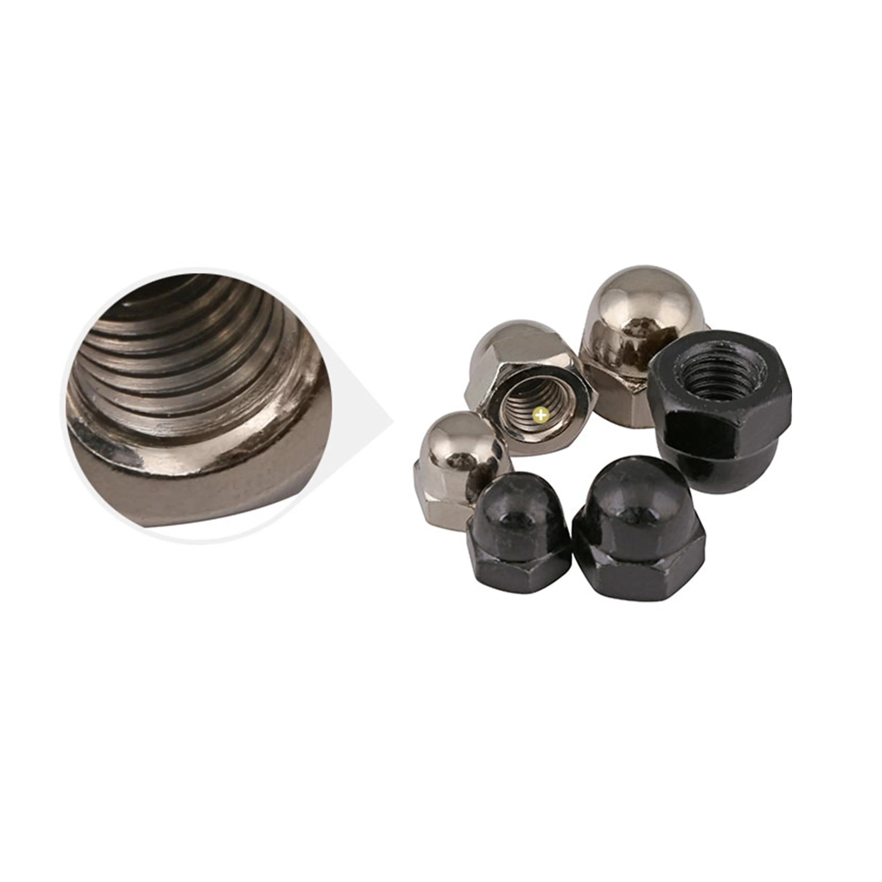 China factory 304 stainless steel anti-thread nut m3m4m5m6m8 nut cap