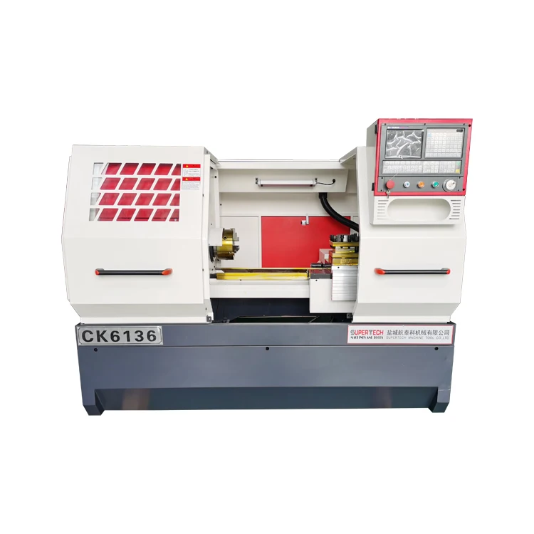 Supertech Ck6136 High speed cnc horizontal lathe machines price cutting machines for metal cnc lathe
