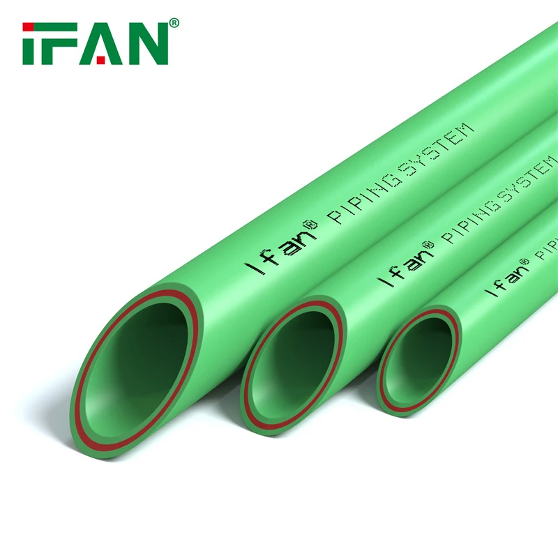 IFAN Construction Plastic Tubes Factory Germany Standard Green PPR Fiber Glass Composite PPR Pipe