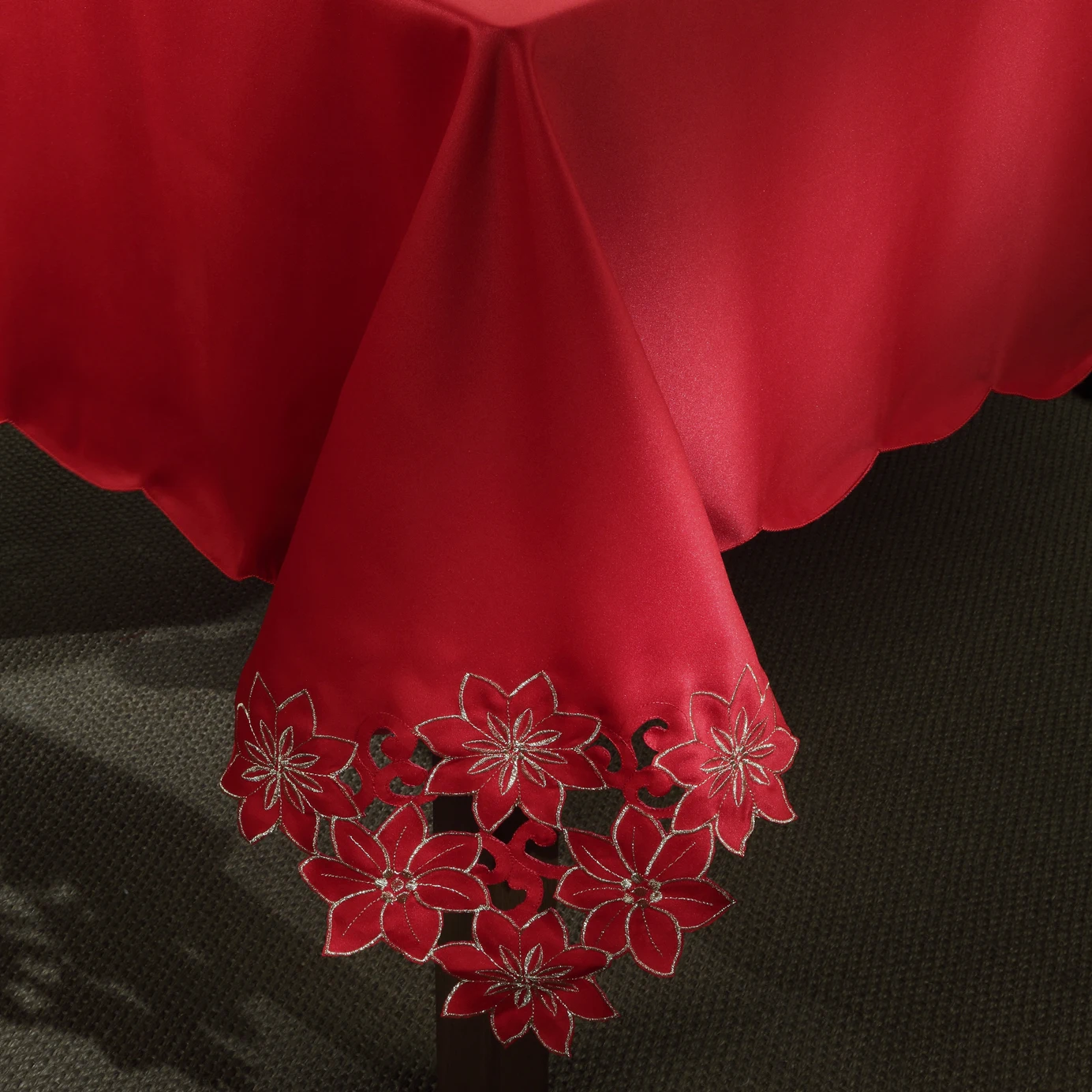 hot selling rectangular tablecloth Christmas embroidery home table cloth