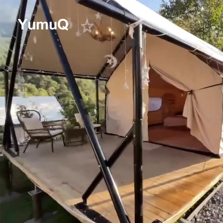 YumuQ 900D Oxford Resort Tents Luxury Hotel Style for Family Outdoor Camping 5-8 Person