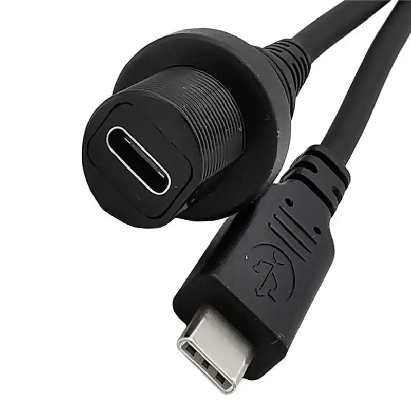 USB C IP67 Waterproof Cable type c 3.1 Male to Female Panel Mount Water Proof Connector Extension cord