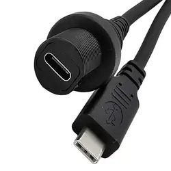 USB C IP67 Waterproof Cable type c 3.1 Male to Female Panel Mount Water Proof Connector Extension cord