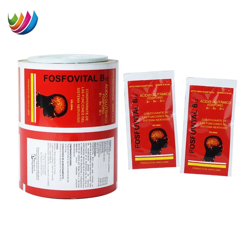 Custom printed plastic liquid sachet roll heat sealing pack bopp film for packing