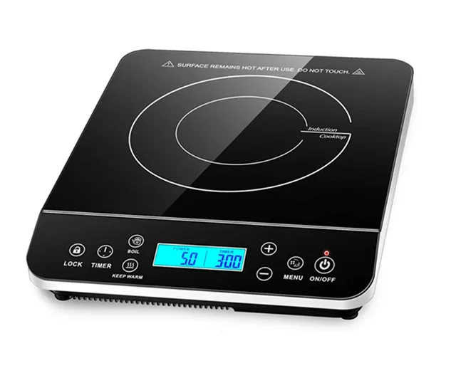 1800 Вт портативная Индукционная настольная горелка с датчиком, сенсорная настольная горелка, Индукционная горячая пластина, 8 уровней мощности