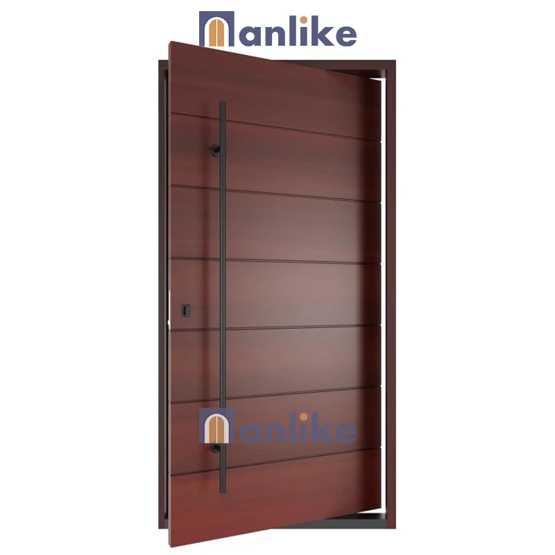 Anlike Chinese Supplier Luxury Commercial 8 Ft High Quality Main Design Modern Solid Wooden Soundproof Doors