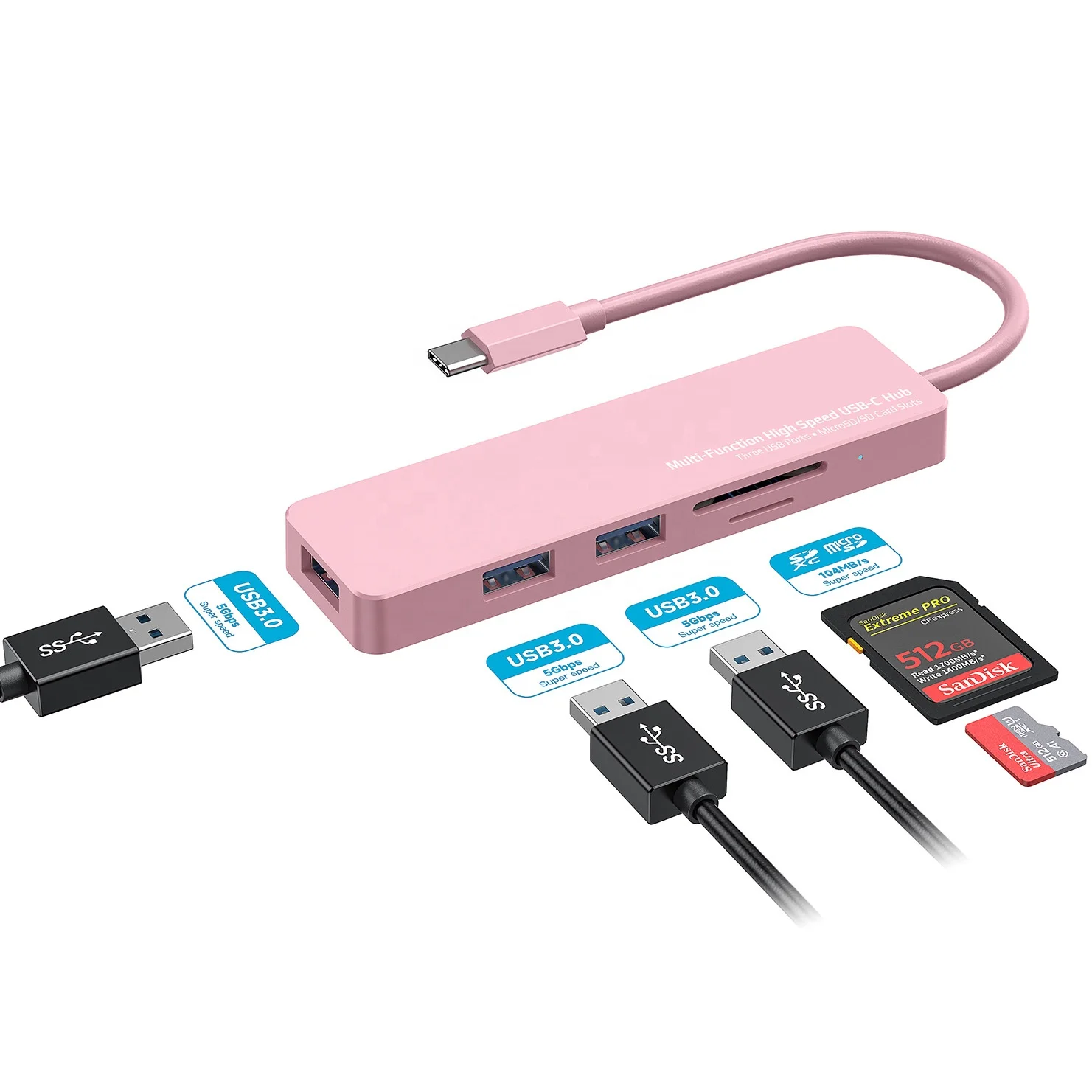 С Type C на USB 3 0 HUB порта с адаптером для