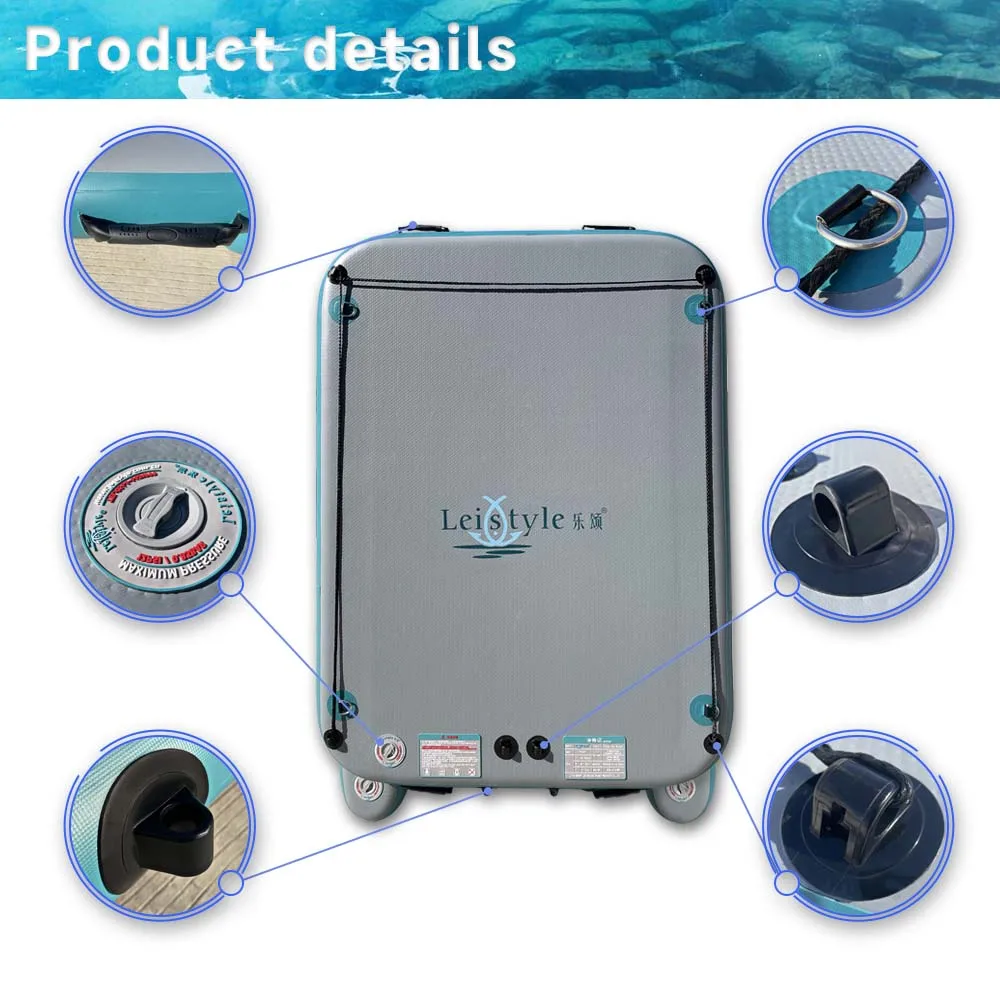 200cm 2 Person Inflatable Water Platform Water Raft with Balance Floating Pontoon for Fishing Swimming River Lake Pool