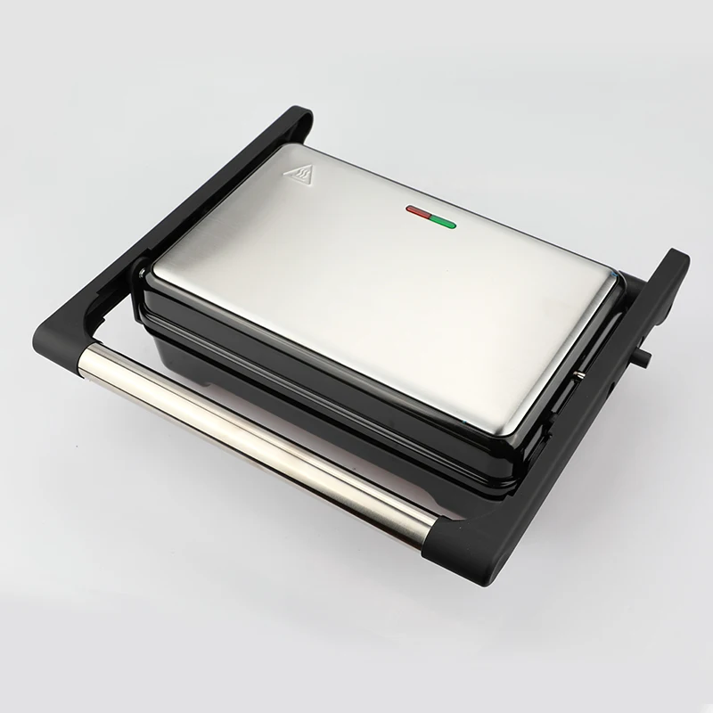 Panini Maker Household Stainless Steel 1000W High Power Nonstick Pan Steak Machine Sandwich Machine