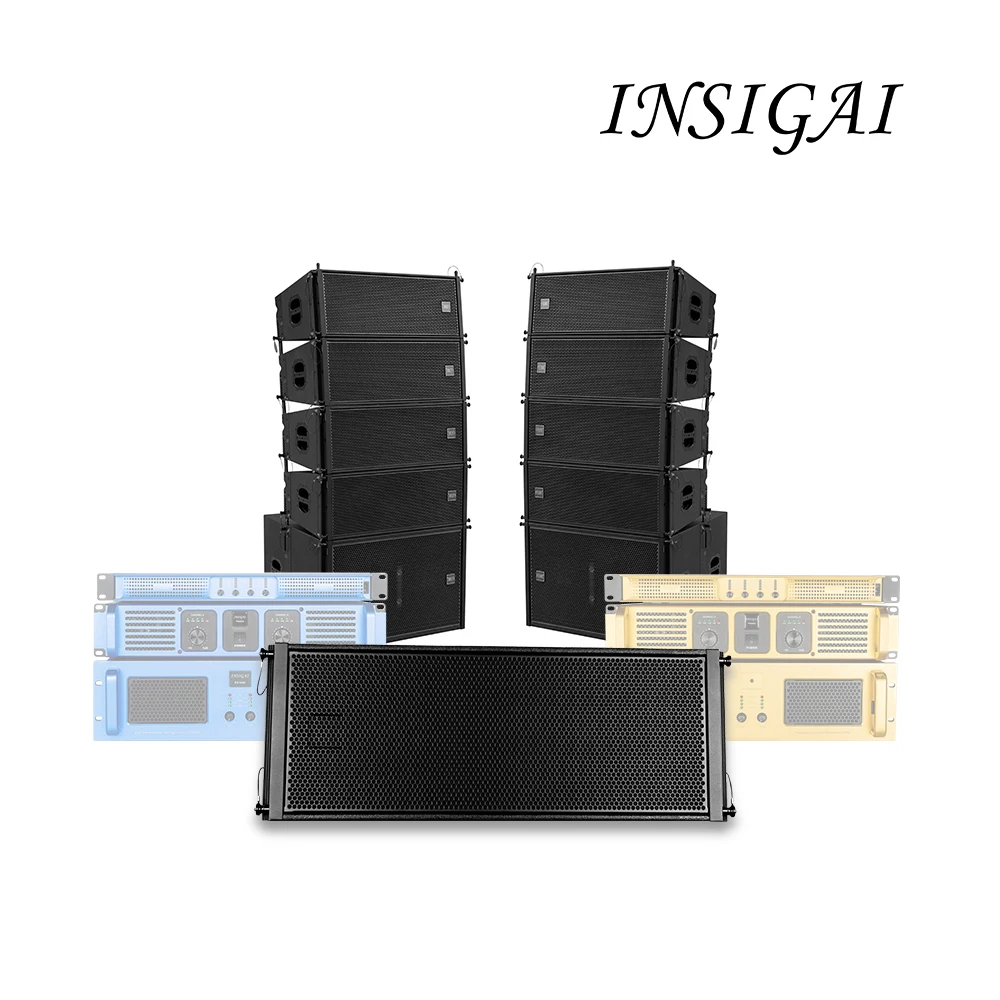 Professional Outdoor Concerts Stage Sound Equipment 700 Watts 10 inch Subwoofer Amplifiers Line Array Speakers