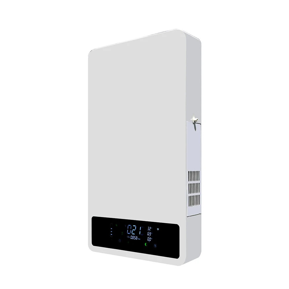 OEM ODM Low Noise Co2 Tuya WiFi bathroom nail salon Smart Heat Recovery Ventilation Fresh Air System