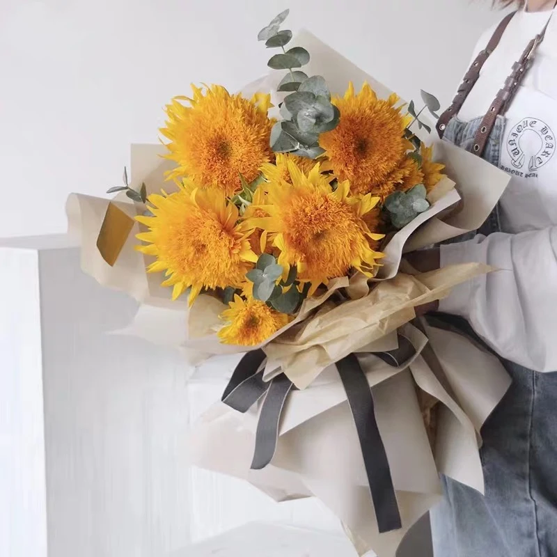 Wholesale korea style waterproof flower bouquet packing paper two Sided matte flower wrapping paper