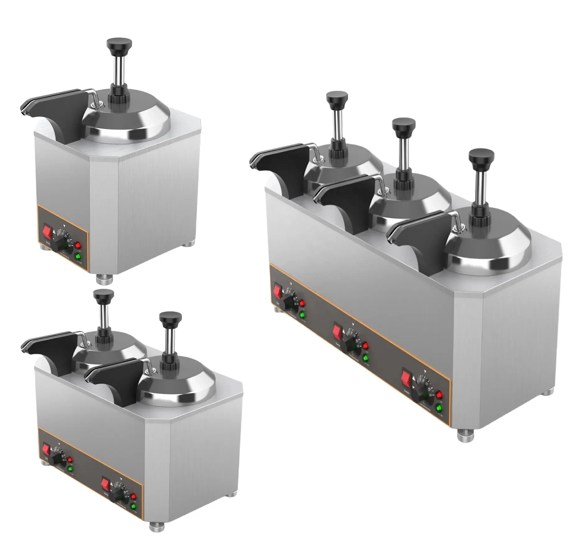 Calentador De Salsa De Queso Y Chocolate con Bomba Commercial Sauce Warmer Dispenser Cheese Hot Chocolate Warmer with Pump