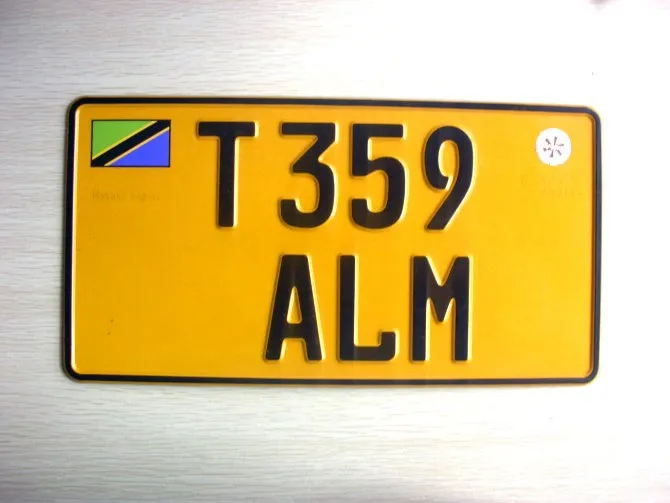 High Quality Embossed Reflective License Plate Africa Car Number Plate