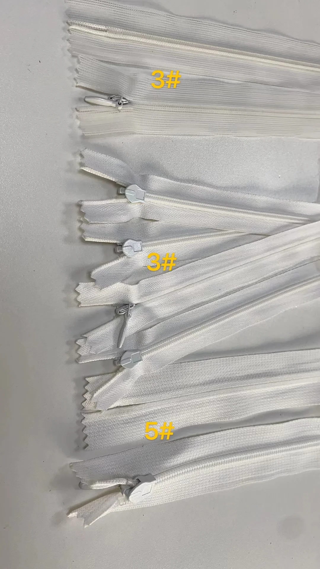 Hot Sale #3#5 Invisible Nylon Custom Frosted Zipper Bag For Clothing,Garment accessories