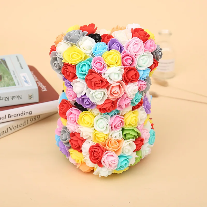 2021 Amazon Hot Selling  factory wholesale bear of roses teddy rose bear for christmas