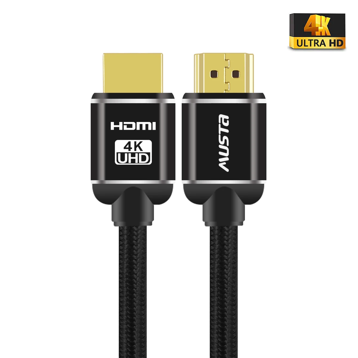 Ультраскоростной нейлоновый Плетеный 19pin штекер-штекер hdmi кабель 4K 60 Гц 2160P с алюминиевым металлическим корпусом Кабель Micro
