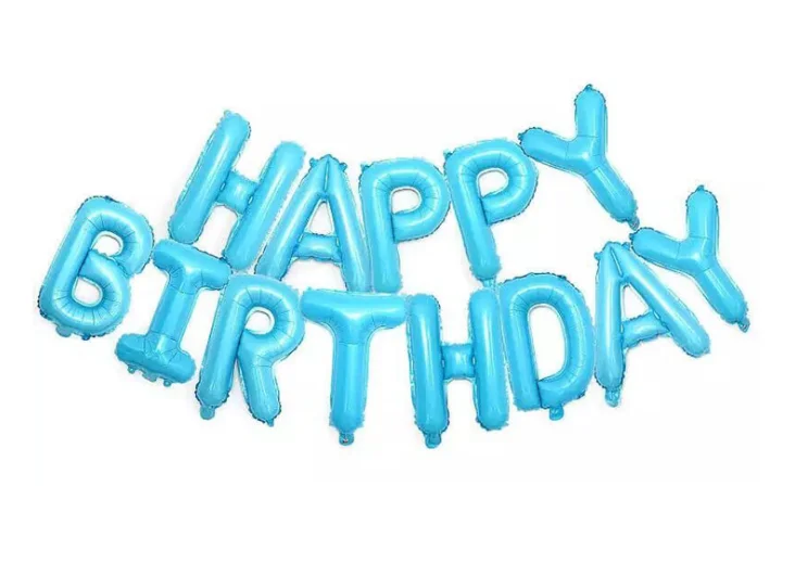 16inch Party Decoration Aluminum Film Happy Birthday Letter Balloons for Birthday Party Decoration