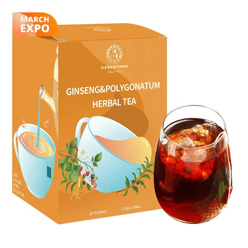 
New Arrival Health Tea Ginseng and Polygonatum Herbal Tea with Tea Bags 