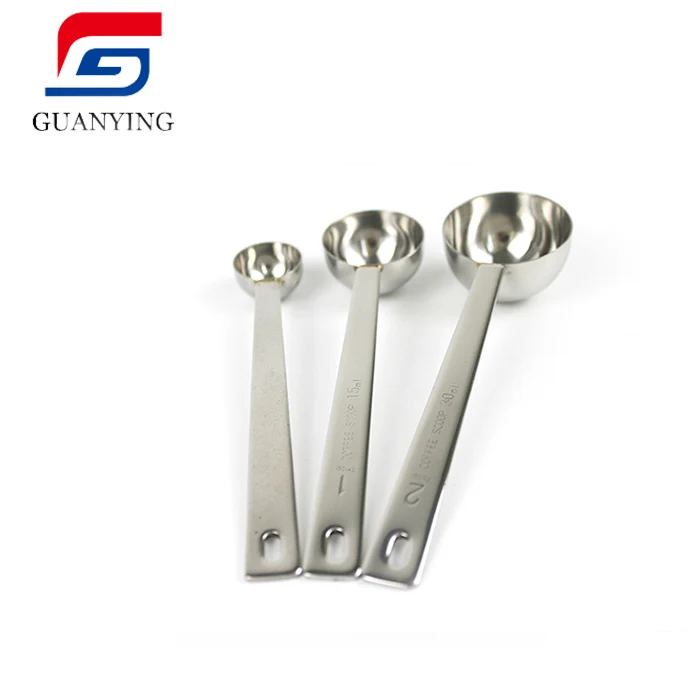 coffee scoop metal spice spoon 5ml stainless steel long handle