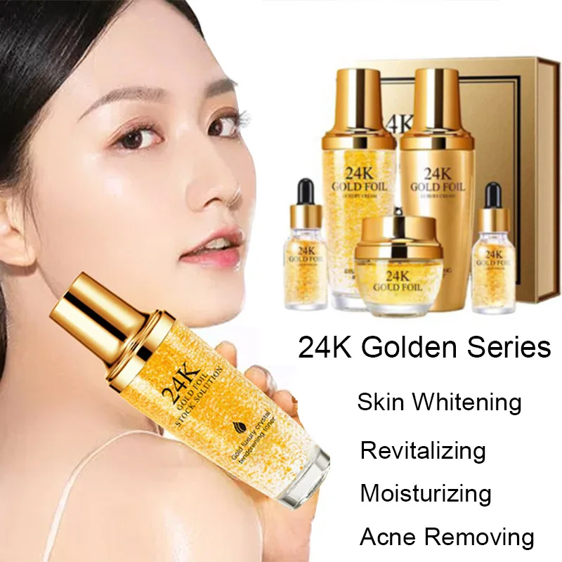 Anti Age Face Serum For Skin Care Repairing Private Label 24k Gold Serum Whitening