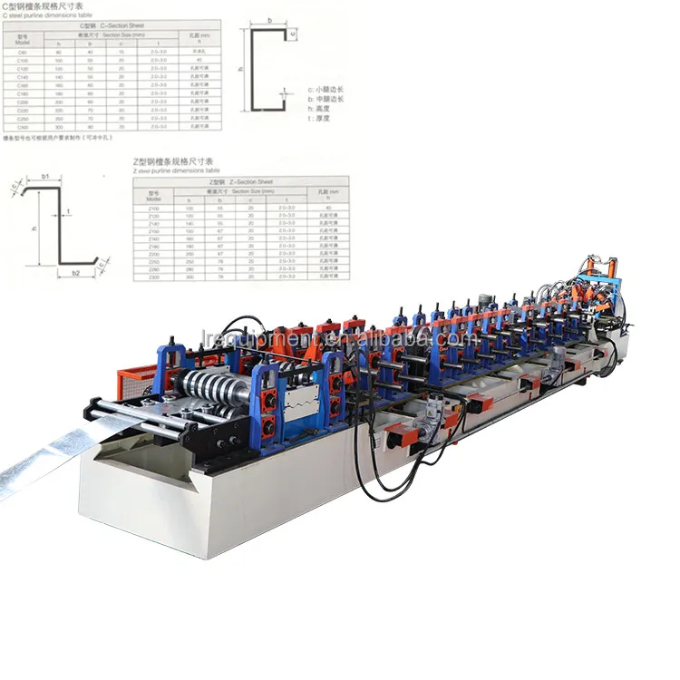 Stud and Track Rolling Machinery for CU Purlin Roll Forming Machine Price