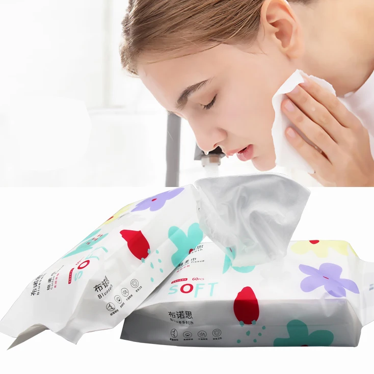 BCS 100% cotton make up remover wholesale disposable cotton face towels