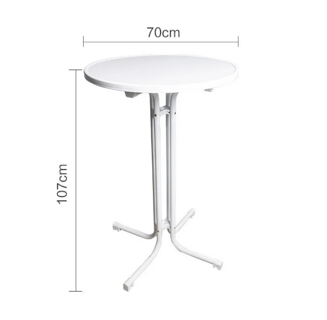 American Round Cafe Garden Terrace Picnic Furniture Modern White Wood Plastic bar table Chair And Dining Folding Outdoor Tables