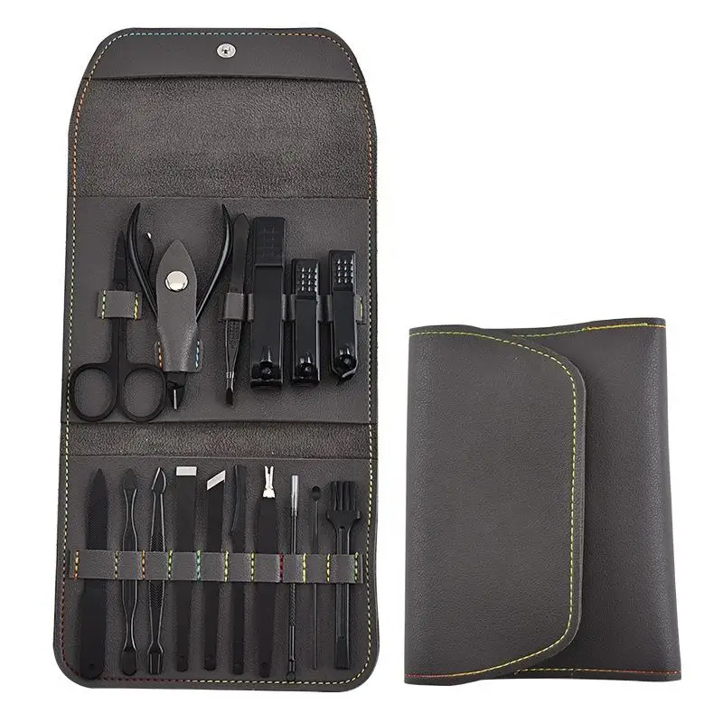 Factory Wholesale 16pcs Multifunctional Stainless Steel Travel Manicure Pedicure Set