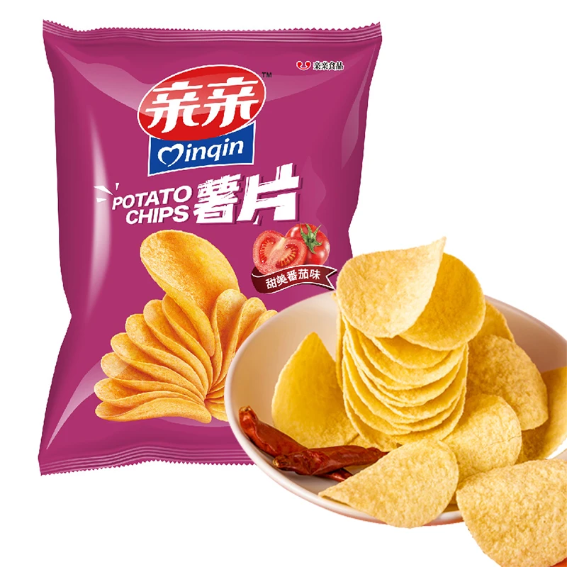 Chinese delicious potato chips and snacks support substituting processing and production