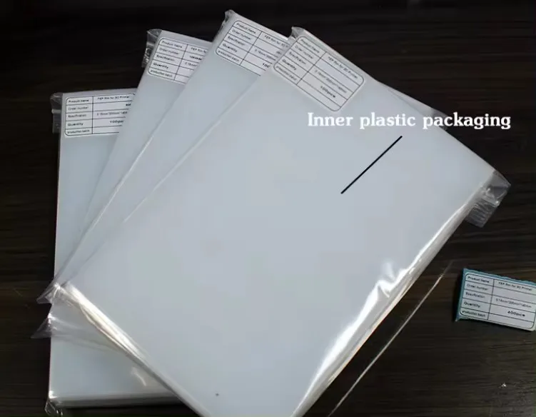 LongTai New 0.15mm flexible high transparent adhesive 200*260 mm  fep film for 3d print