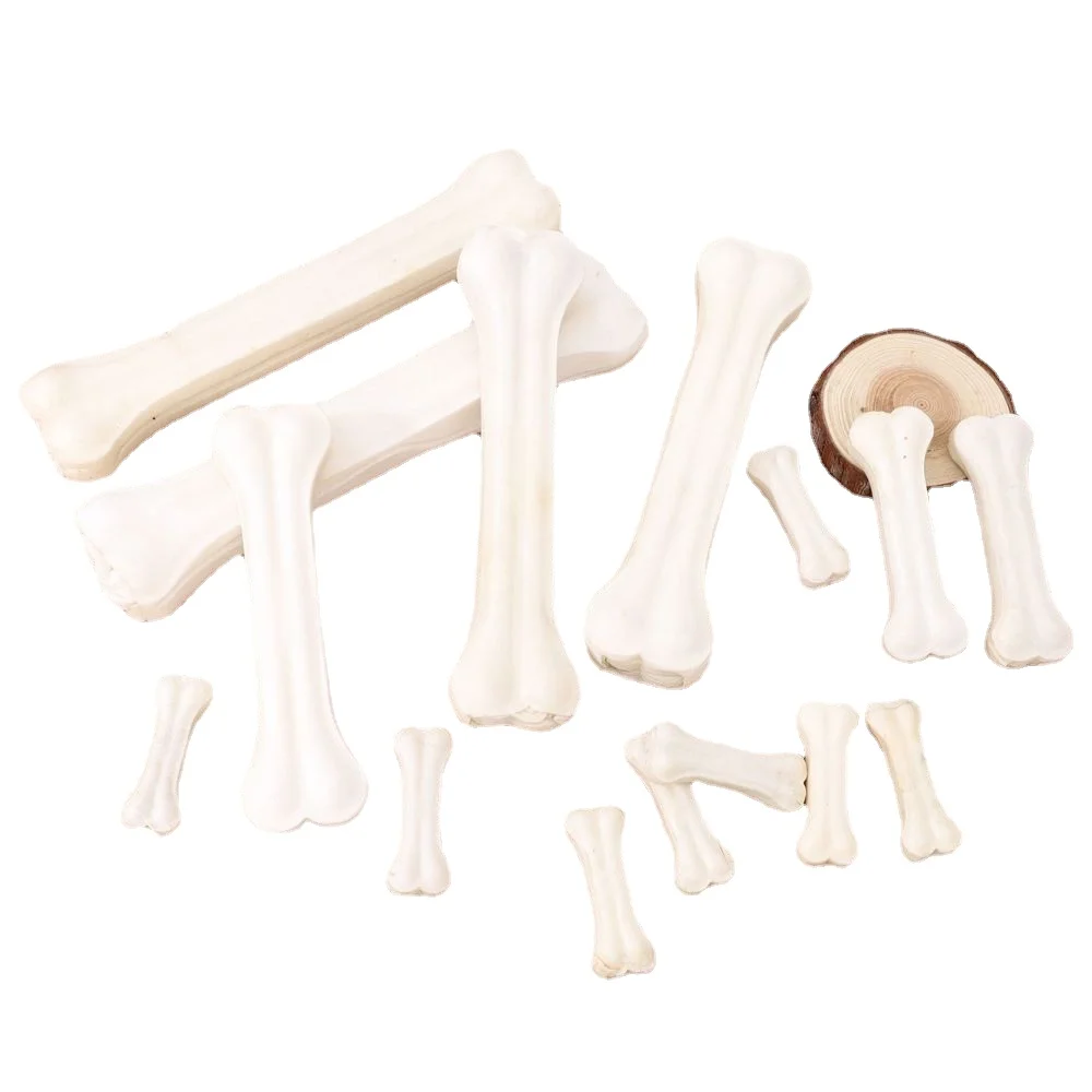 Отбеленная сыромятная ПРЕССОВАННАЯ КОСТЬ 2,5-12 дюймов, жевательная кость для собак разных размеров для собак, протектор для питомцев от производителя