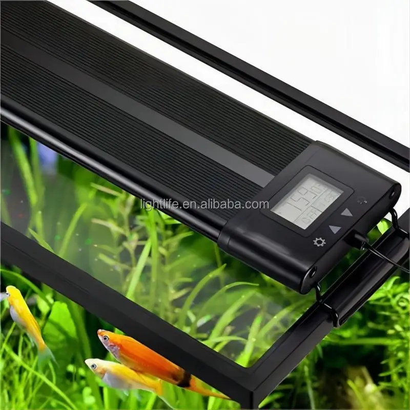 12-55 inch aluminum full spectrum LCD freshwater aquarium LED background light bracket fish tank light