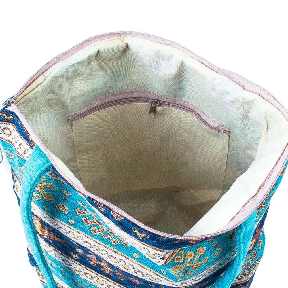 Best Kilim Design With Turquoise Kilim Fabric On The Bag From Turkey