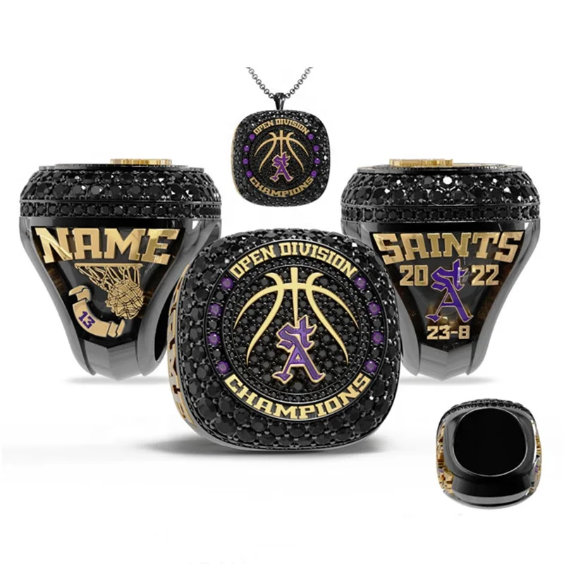 Custom Basketball Championship Rings Cheerleading All Sports Tournament Runner up Championship Rings