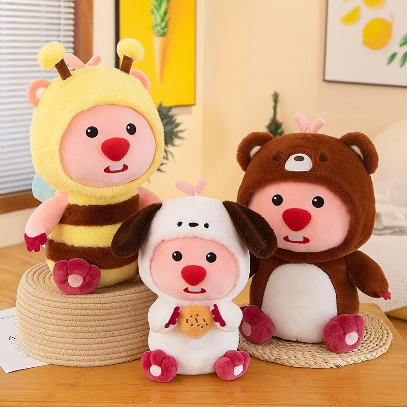 Explosive Cute drag cute beaver Ruby loopy doll plush toy wholesale Bee doll little beaver plush throw pillow children plush toy