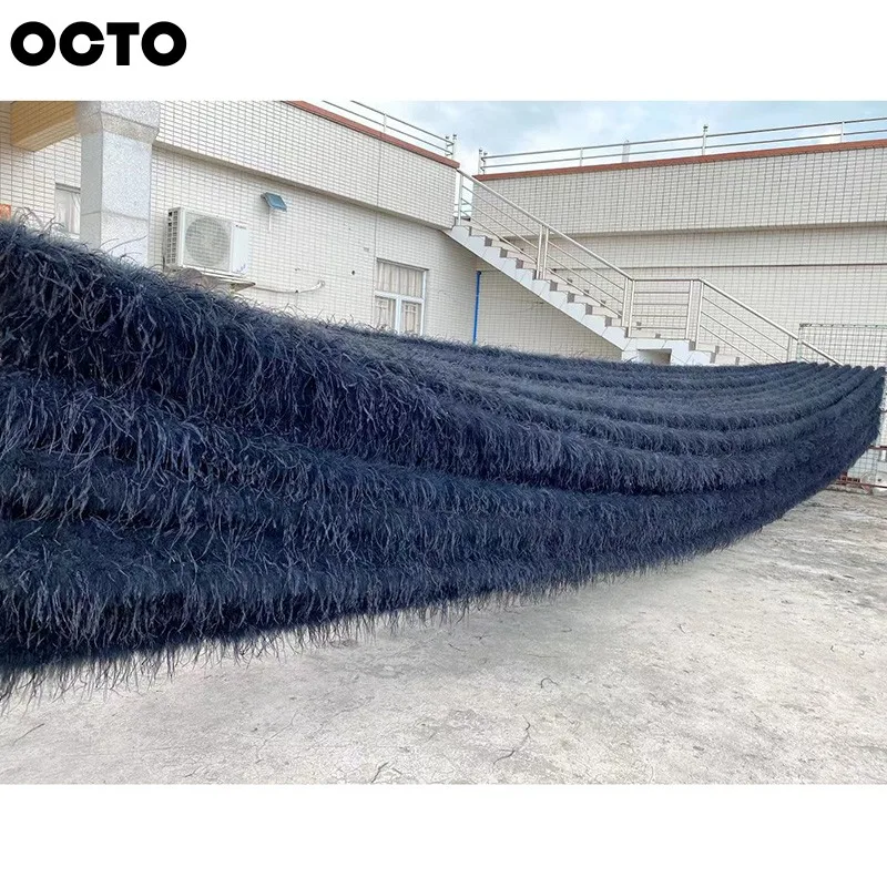 Carnival Wedding Costume Events Party 6 Plys Thick Purple Fluffy 15-18cm Ostrich Feather Boa Trimming Scarf