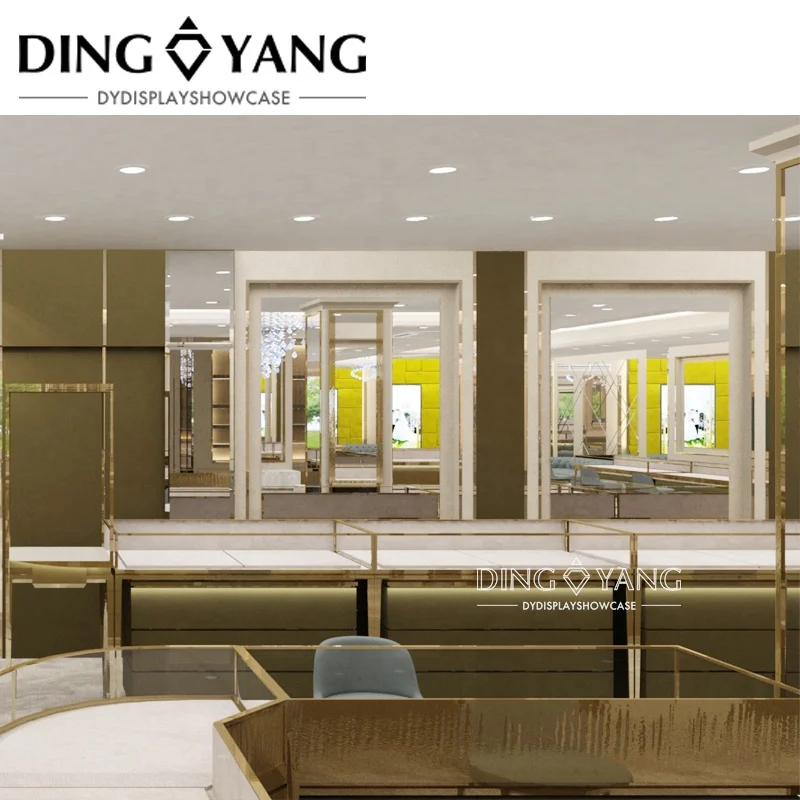 One-stop Service Custom Made Factory Supply Modern Gold Shop Design , Gold Showroom Counter Design