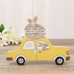Modern style lovely easter accessories shop window desktop ornament wooden decoration craft Easter bunny car festival supplies
