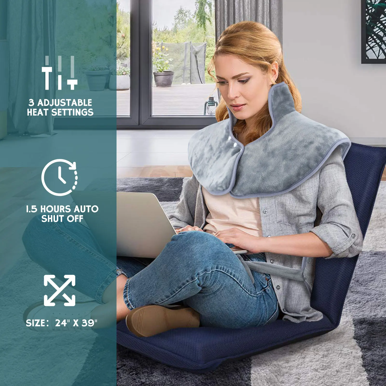 Unisex hot compress shoulder pad heating healty pad shawl electric heating pad for shoulder neck waist care